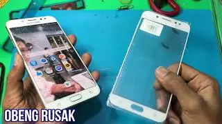 Ganti kaca depan samsung j7plus