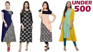 Latest designer kurti design collection under Rs 500 | buy on amazon