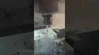 CNC Milling ASMR &ndash; Aluminum Cutting With Coolant (23s Satisfying Machining)