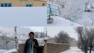 22 December 2025خوشحالي مردم جاغوري اغاز برف باري در جاغوري زيبا❄️❤️