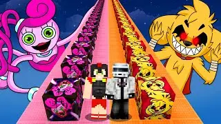 DESAFÍO DE LUCKY BLOCK de MIKECRACK.EXE vs MOMMY LONG LEGS  😱 ¿QUIEN ES MEJOR?