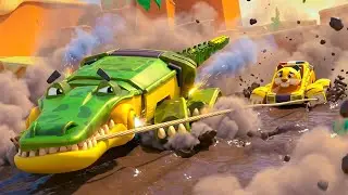 &iexcl;Tigears se atasc&oacute; en el lodo atrapando a la VILLANA! &iexcl;Trackodile, ayuda! | Equipo de Rescate