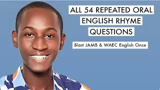 JAMB & WAEC English CBT Tutorial 2026 Likely Questions On Rhymes (Top 54)