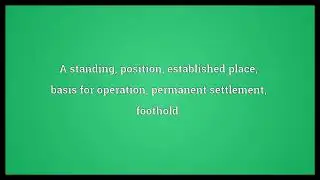 Footing Meaning