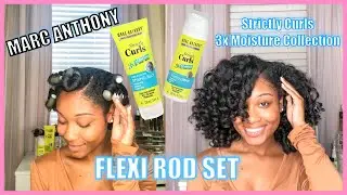 WASH & STYLE - FLEXI ROD SET | + GIVEAWAY !! | MARC ANTHONY CURLS 3x Moisture Collection