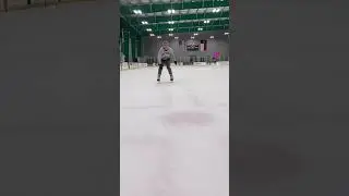 Slow motion hockey stop. New CCM JetSpeed Skates. #hockeystop #powerskating #iceskating