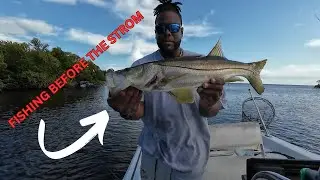 CATCHING MULTIPULE SPECIES SNOOK,TROUT,JACKS AND SNAPPER BEFORE STORM!