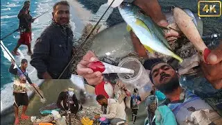 Surf Casting at Mubarak Village |Night Surf Casting |Barracuda Casting video |fishing game |Part (1)