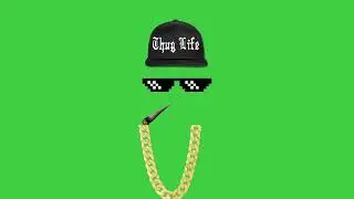 Thug life green screen meme template copyright free