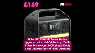 Anker Portable Power Station with LiFePO4 Battery, 256Wh 5-Port, 300W (Peak 600W) Solar Generator