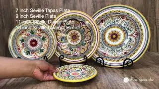 Seville 7 inch Tapas Plate, 9 inch Plate, 11 inch Dinner Plate, 13 inch Charger Plate