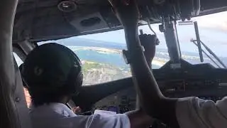 Seaplane Landing in The Maldives (cockpit view)