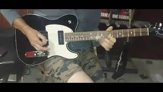 SOLD Telecaster Style Guitar 2 P90s Black Double Bound Body