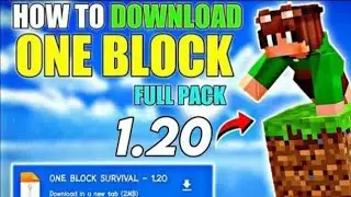 How To Download and Install ONE BLOCK Survival World In Minecraft 1.20 💯 | Minecraft One Block Map