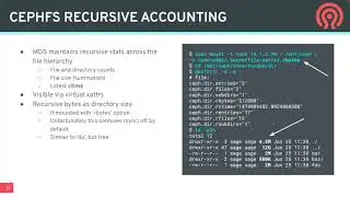 CephFS Basics & What's New. Greg Farnum from IBM