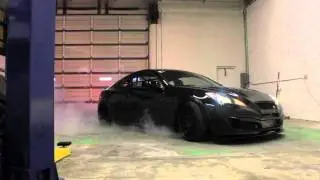 Little burnout with Genesis Coupe 3.8 V6 Twin Turbo