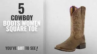 Top 5 Cowboy Boots Women Square Toe [2018]: Ariat Women's Hybrid Rancher Western Cowboy Boot,