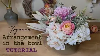 How to make a bowl decoration from artificial flowers