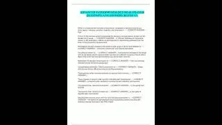 Advanced Pathophysiology Real Exam 60 Questions And Answers Rated A