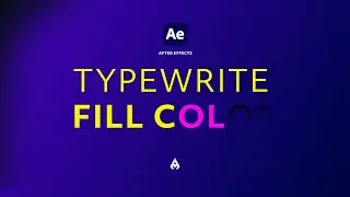 Typewrite Fill Color Text in Adobe After Effects Tutorial