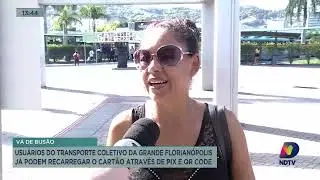 Grande Florianópolis: Usuários de ônibus já podem recarregar o cartão por meio de PIX e QRCODE