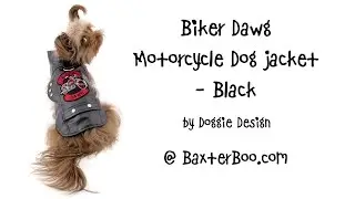 Biker Dawg Motorcycle Dog Jacket - Black