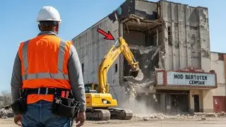 Workers Demolish an Old Movie Theater &mdash; What They Found Behind the Wall Shocked Everyone
