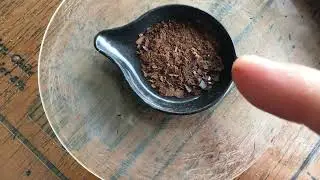 Preparing caapi tea and estimating harmala quantity.
