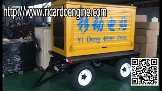Mobile Trailer soundproof silent 60kva Ricardo diesel generator price