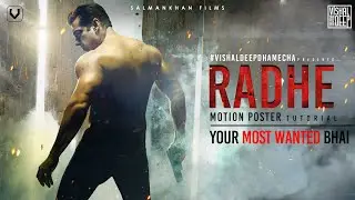 Radhe Motion Poster Design | Your Most Wanted Bhai | Vishaldeep Dhamecha