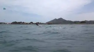 kitesurfing is great fun edmkpollensa kiteschool June Marta in Mallorca