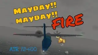 RFS Real Flight Simulator ATR 72-600 Engine On Fire!!! Emergency Landing!!