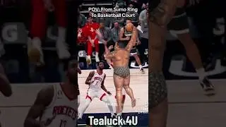 From Sumo Ring To Basketball Court #sumo #funnyshorts #funnyvideos #funny #funnyvideo