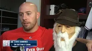 Gimenez on NL West, arm around masked man