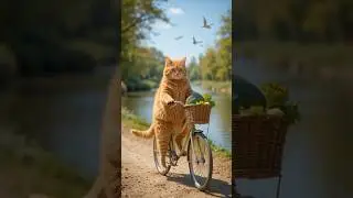 Chubby Orange Cat Cooks Broccoli Shrimp Stir-Fry from Scratch! 🥦🍤