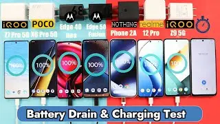 moto edge 50 fusion Battery Drain & Charging Test Vs Poco X6 Pro/Edge 40 Neo/Nothing Phone 2A