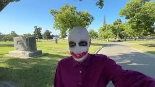 Joker Terrorizes the Cemetery