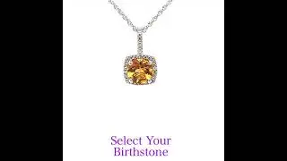 Looking for the Perfect Birthstone Necklace? Select Your Birthstone & Diamond Silver Necklace