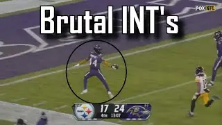 Lamar Jackson and Russell Wilson throw back-to-back GAME CHANGING INT's | Ravens Vs Steelers