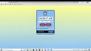 Alarm Clock Project Using Html ,Css  and Vanilla Javascript