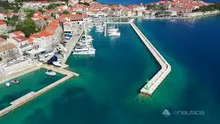 ACI Marina Korcula, otok Korčula (Hrvaška iz zraka)
