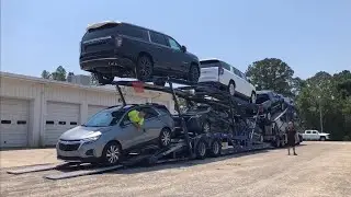 Unloading 8 New Chevrolets! - Time Lapse