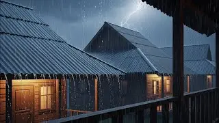 Rain on Metal Roof and Thunderstorm Sounds for Deep Sleep