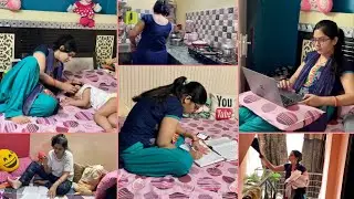 Ek Housewife ka study routine | Household work + toddler +study | Motivational vlog