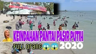 explore wisata Gresik waw😱 wisata pasir putih full orang,