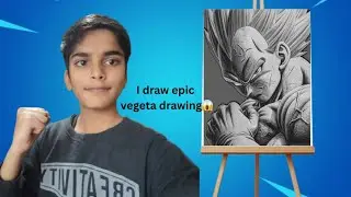 Vegeta epic drawing😱🎨👌 ll realistic drawing ll #vlog12 #art 