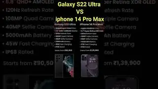 Galaxy S22 Ultra VS iphone 14 Pro Max #shorts #iphone #iphone14promax #galaxys22ultra  #apple #news