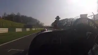 James Baxter Riley ERA his 2nd race at Cadwell Park started 3rd and finished 3rd (with 4 wheels).