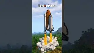 Space Shuttle in Minecraft (Built w/ @Creepercraft_77) #minecraft