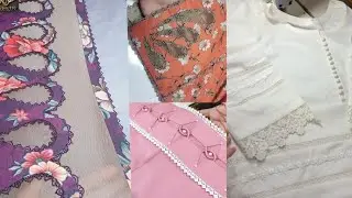 Beautiful Printed Suit Design With Lace/Stylish plain dress designing ideas 2026/#trending # fashion